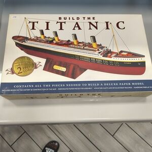 Titanic Paper Model Kit - Red, White, and Black